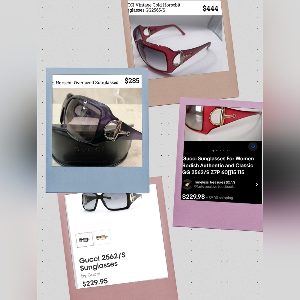 Purple GUCCI Horsebit Sunglasses, rare GG 2562/S  PT2 - Picture 3 of 10